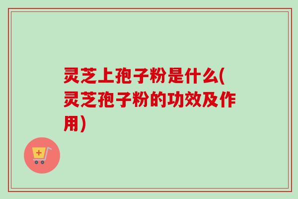 灵芝上孢子粉是什么(灵芝孢子粉的功效及作用)