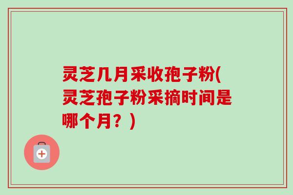 灵芝几月采收孢子粉(灵芝孢子粉采摘时间是哪个月？)