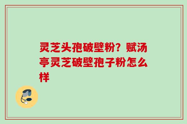 灵芝头孢破壁粉?赋汤亭灵芝破壁孢子粉怎么样 灵芝头孢破壁粉?赋汤亭灵芝破壁孢子粉怎么样
