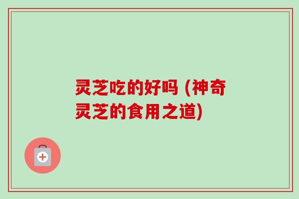 灵芝吃的好吗 (神奇灵芝的食用之道)