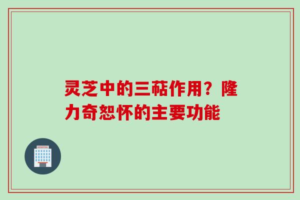 灵芝中的三萜作用？隆力奇恕怀的主要功能