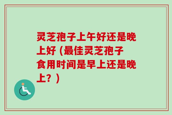 灵芝孢子上午好还是晚上好 (佳灵芝孢子食用时间是早上还是晚上？)