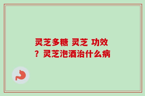 灵芝多糖 灵芝 功效？灵芝泡酒治什么病