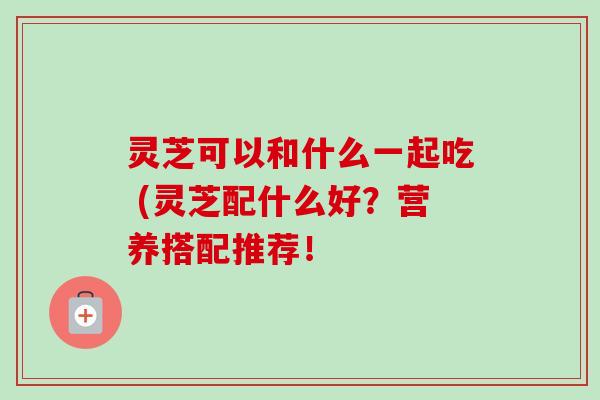 灵芝可以和什么一起吃 (灵芝配什么好？营养搭配推荐！