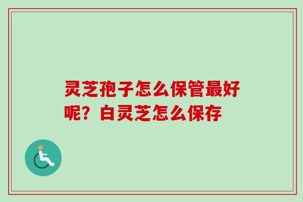 灵芝孢子怎么保管最好呢？白灵芝怎么保存