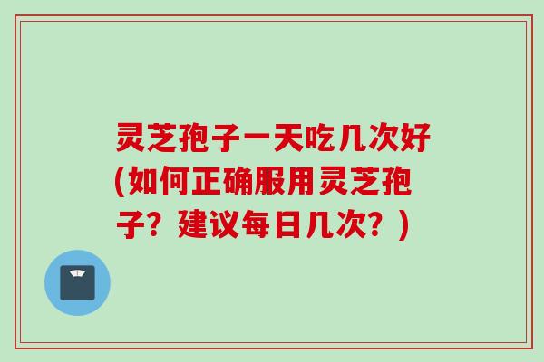 灵芝孢子一天吃几次好(如何正确服用灵芝孢子？建议每日几次？)
