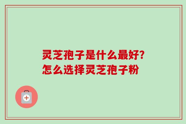 灵芝孢子是什么最好？怎么选择灵芝孢子粉
