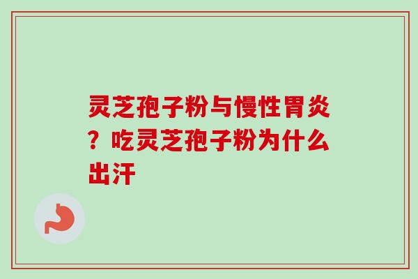 灵芝孢子粉与慢性？吃灵芝孢子粉为什么出汗