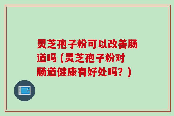灵芝孢子粉可以改善肠道吗 (灵芝孢子粉对肠道健康有好处吗？)