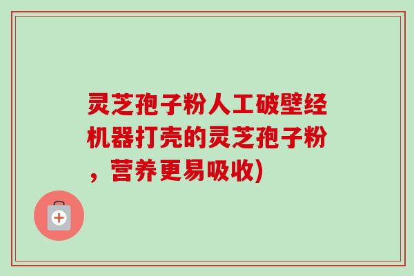 灵芝孢子粉人工破壁经机器打壳的灵芝孢子粉，营养更易吸收)
