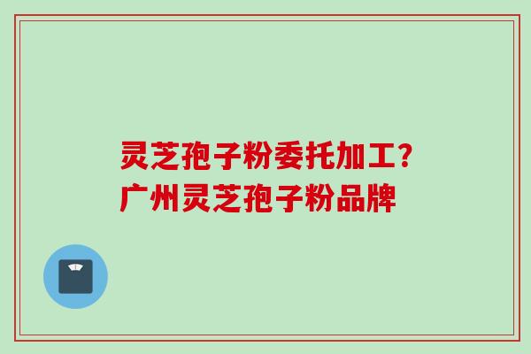 灵芝孢子粉委托加工？广州灵芝孢子粉品牌