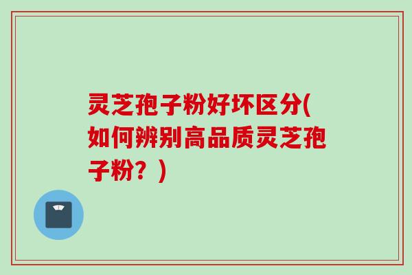 灵芝孢子粉好坏区分(如何辨别高品质灵芝孢子粉？)