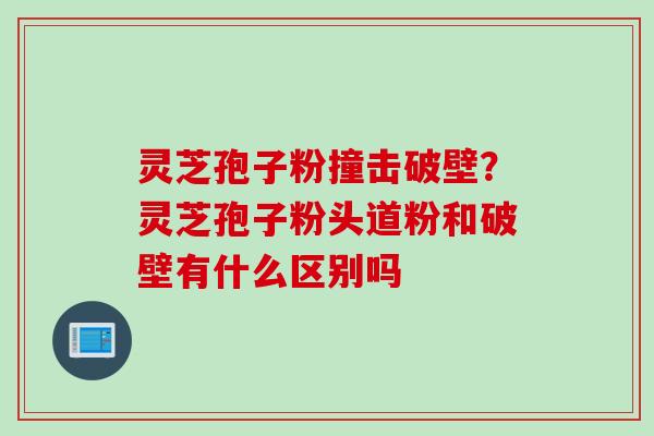 灵芝孢子粉撞击破壁？灵芝孢子粉头道粉和破壁有什么区别吗