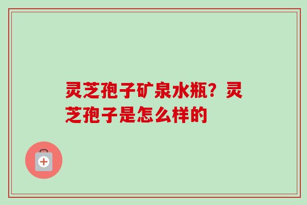 灵芝孢子矿泉水瓶？灵芝孢子是怎么样的