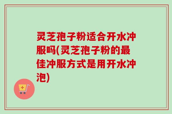 灵芝孢子粉适合开水冲服吗(灵芝孢子粉的最佳冲服方式是用开水冲泡)
