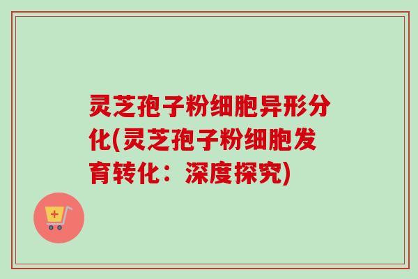 灵芝孢子粉细胞异形分化(灵芝孢子粉细胞发育转化:深度探究) 灵芝孢子粉细胞异形分化(灵芝孢子粉细胞发育转化:深度探究)