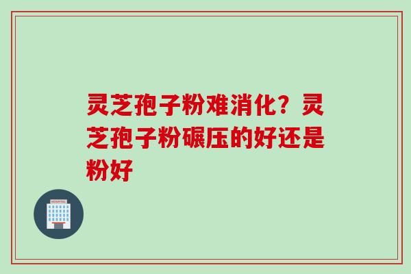 灵芝孢子粉难消化？灵芝孢子粉碾压的好还是粉好