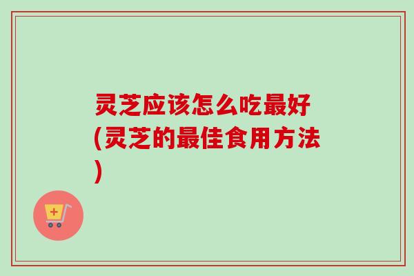 灵芝应该怎么吃好 (灵芝的佳食用方法) 灵芝应该怎么吃好 (灵芝的佳食用方法)