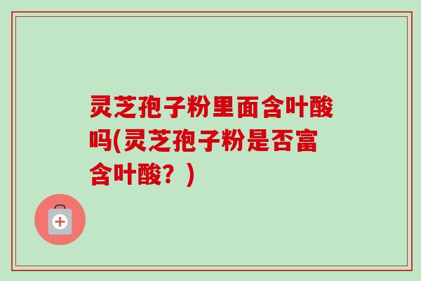 灵芝孢子粉里面含叶酸吗(灵芝孢子粉是否富含叶酸？)