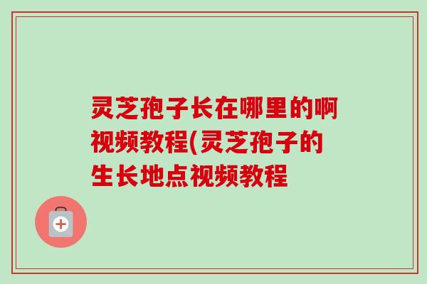 灵芝孢子长在哪里的啊视频教程(灵芝孢子的生长地点视频教程