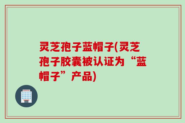 灵芝孢子蓝帽子(灵芝孢子胶囊被认证为“蓝帽子”产品)