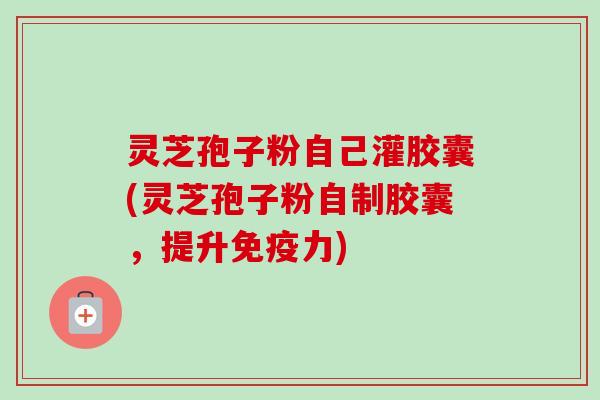 灵芝孢子粉自己灌胶囊(灵芝孢子粉自制胶囊，提升免疫力)