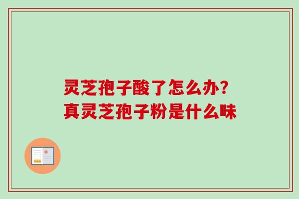 灵芝孢子酸了怎么办？真灵芝孢子粉是什么味