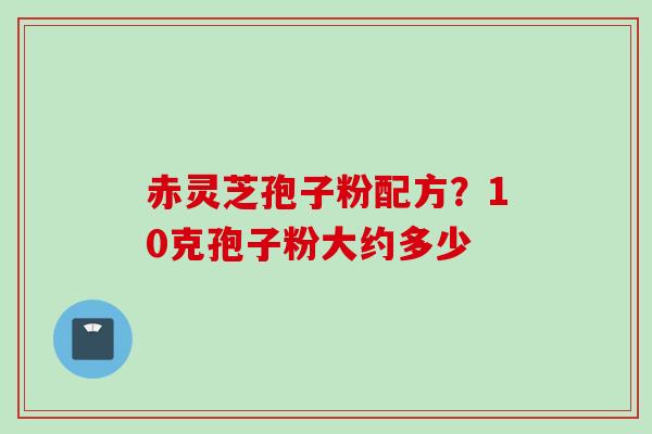 赤灵芝孢子粉配方？10克孢子粉大约多少
