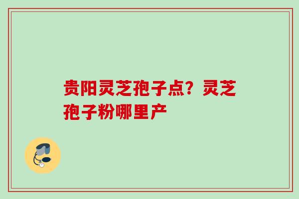贵阳灵芝孢子点？灵芝孢子粉哪里产
