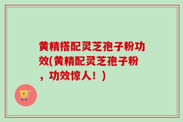 黄精搭配灵芝孢子粉功效(黄精配灵芝孢子粉，功效惊人！)