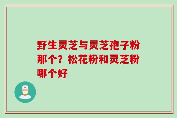 野生灵芝与灵芝孢子粉那个？松花粉和灵芝粉哪个好