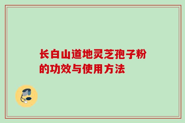 长白山道地灵芝孢子粉的功效与使用方法