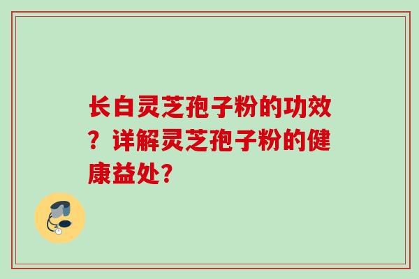 长白灵芝孢子粉的功效？详解灵芝孢子粉的健康益处？
