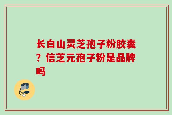 长白山灵芝孢子粉胶囊？信芝元孢子粉是品牌吗