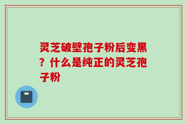 灵芝破壁孢子粉后变黑？什么是纯正的灵芝孢子粉