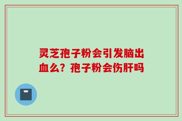 灵芝孢子粉会引发脑出血么？孢子粉会伤肝吗