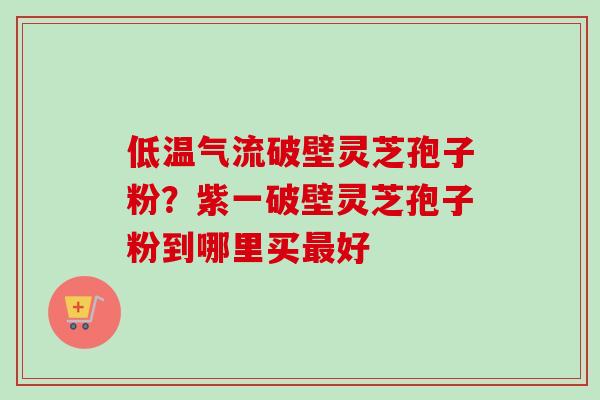 低温气流破壁灵芝孢子粉？紫一破壁灵芝孢子粉到哪里买最好