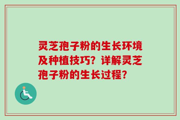 灵芝孢子粉的生长环境及种植技巧？详解灵芝孢子粉的生长过程？