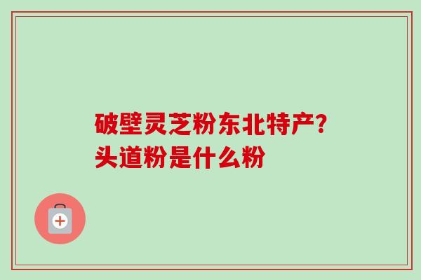 破壁灵芝粉东北特产?头道粉是什么粉 破壁灵芝粉东北特产?头道粉是什么粉