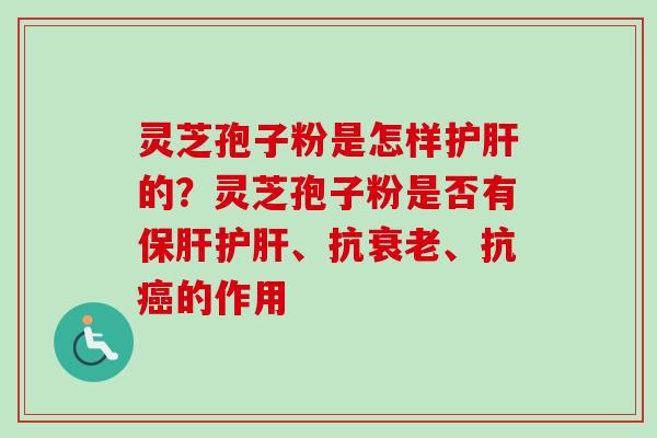 灵芝孢子粉是怎样护肝的？灵芝孢子粉是否有保肝护肝、抗衰老、抗癌的作用