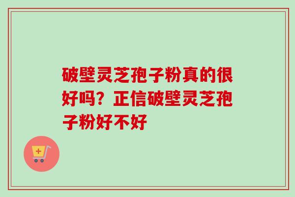 破壁灵芝孢子粉真的很好吗？正信破壁灵芝孢子粉好不好
