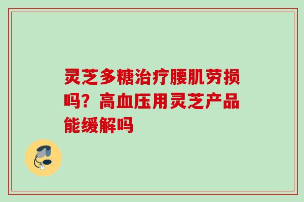 灵芝多糖治疗腰肌劳损吗？高血压用灵芝产品能缓解吗