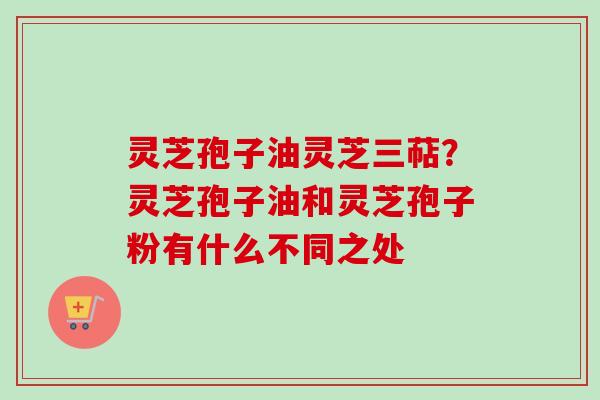 灵芝孢子油灵芝三萜？灵芝孢子油和灵芝孢子粉有什么不同之处