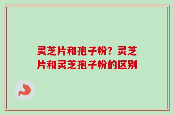灵芝片和孢子粉？灵芝片和灵芝孢子粉的区别