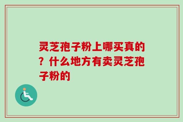 灵芝孢子粉上哪买真的？什么地方有卖灵芝孢子粉的