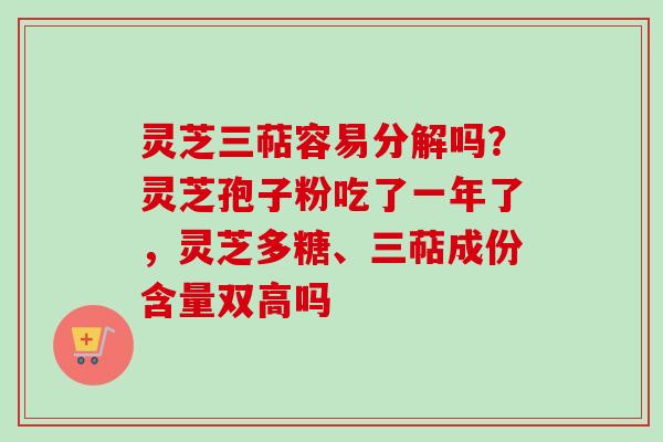 灵芝三萜容易分解吗？灵芝孢子粉吃了一年了，灵芝多糖、三萜成份含量双高吗