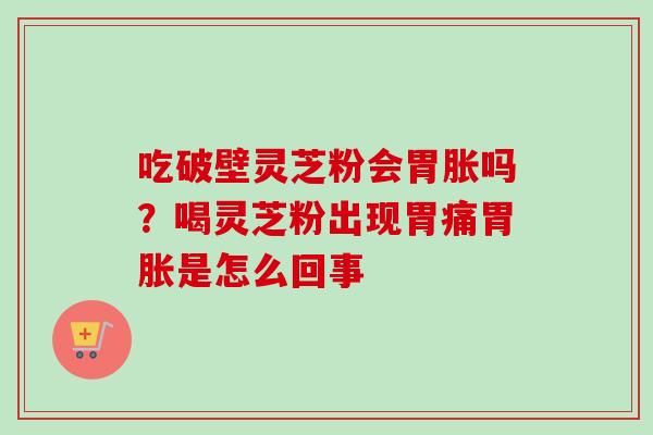吃破壁灵芝粉会胃胀吗？喝灵芝粉出现胃痛胃胀是怎么回事