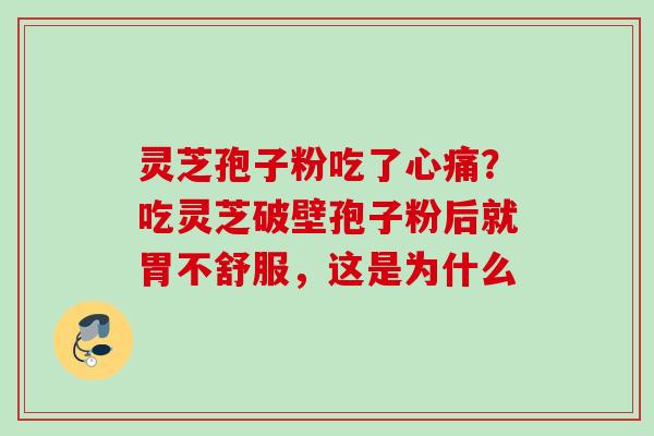 灵芝孢子粉吃了心痛？吃灵芝破壁孢子粉后就胃不舒服，这是为什么