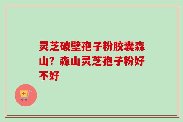 灵芝破壁孢子粉胶囊森山？森山灵芝孢子粉好不好