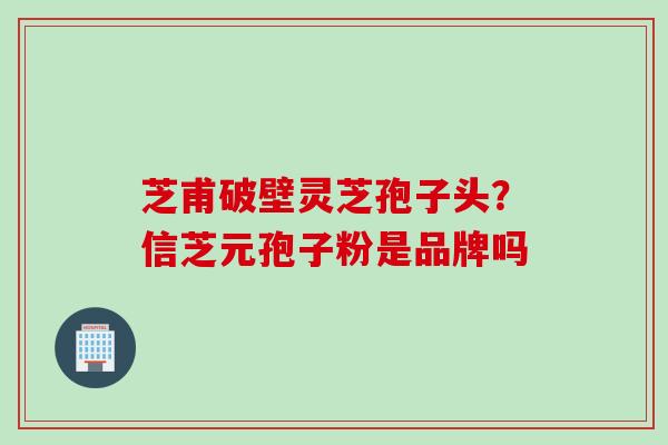 芝甫破壁灵芝孢子头？信芝元孢子粉是品牌吗